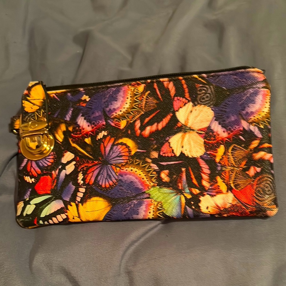 Butterfly Print Women's Clutch